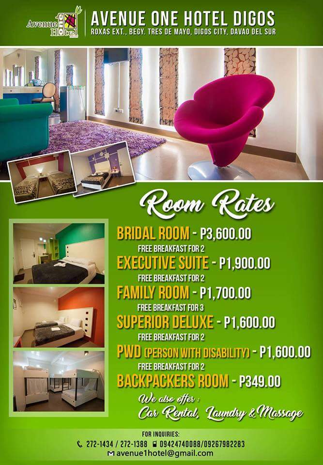 Avenue One Hotel Digos - Room Rates