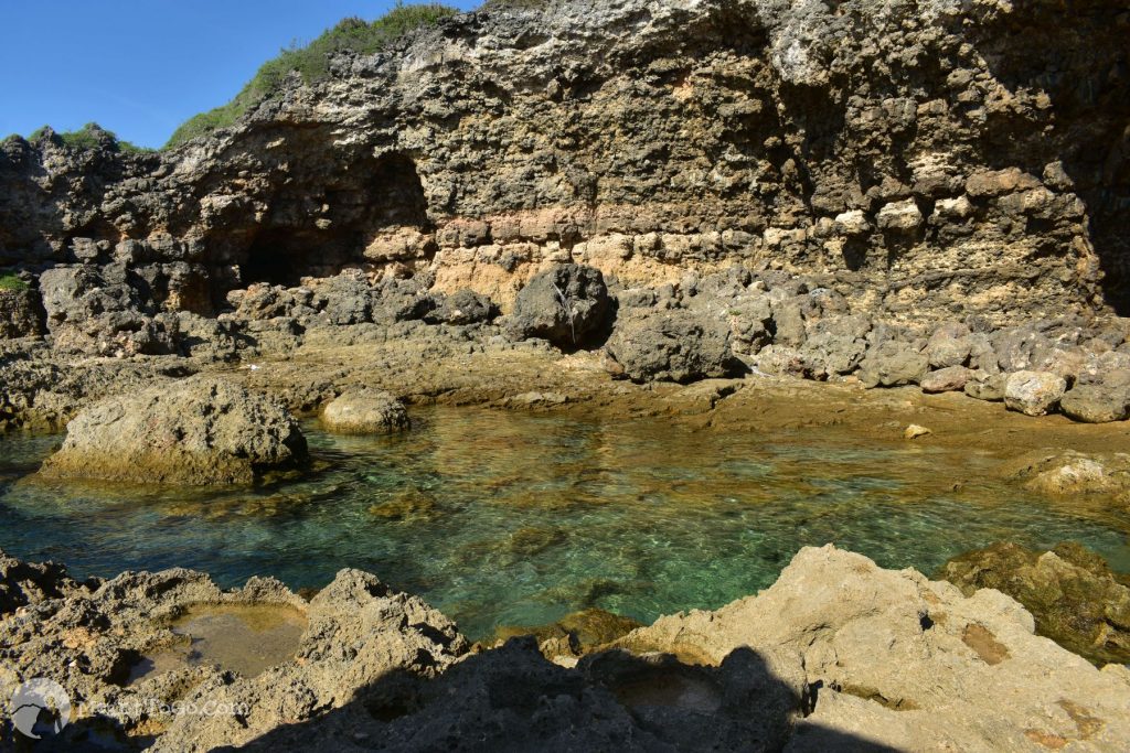 Rock formations at Liog-Liog Beach (aka Twin Beach)