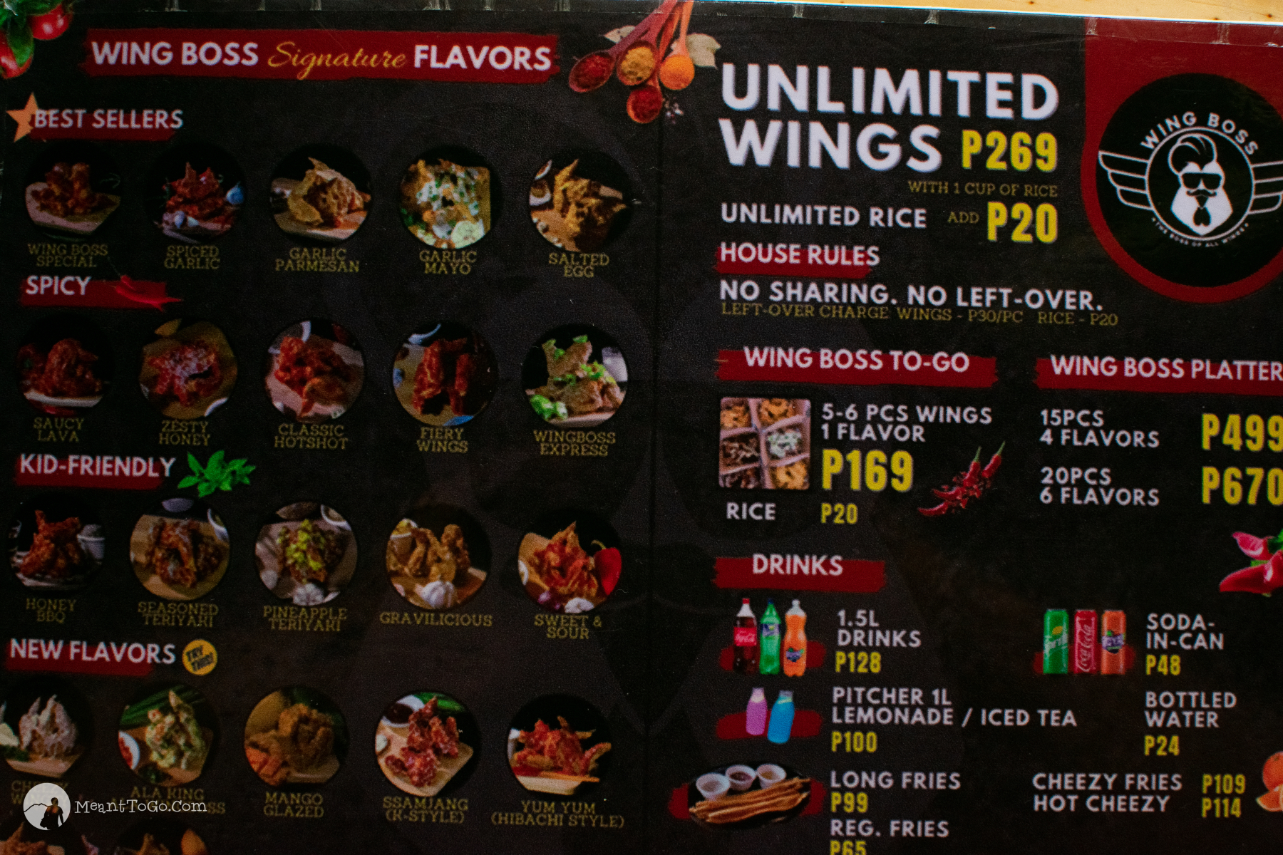 Unlimited chicken wings at WING BOSS