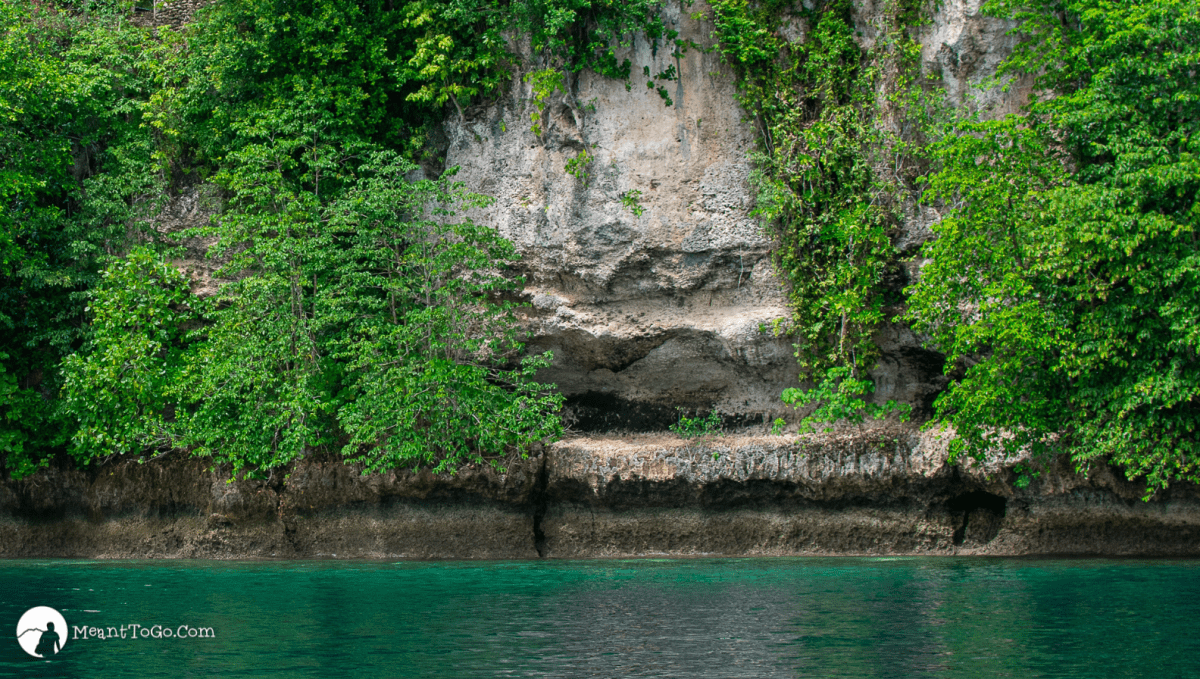 Rock formation at Sabang Cliff