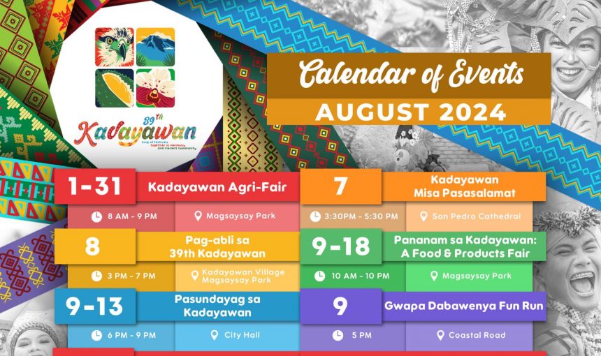 Kadayawan Festival 2024 Schedules of Events and Activities