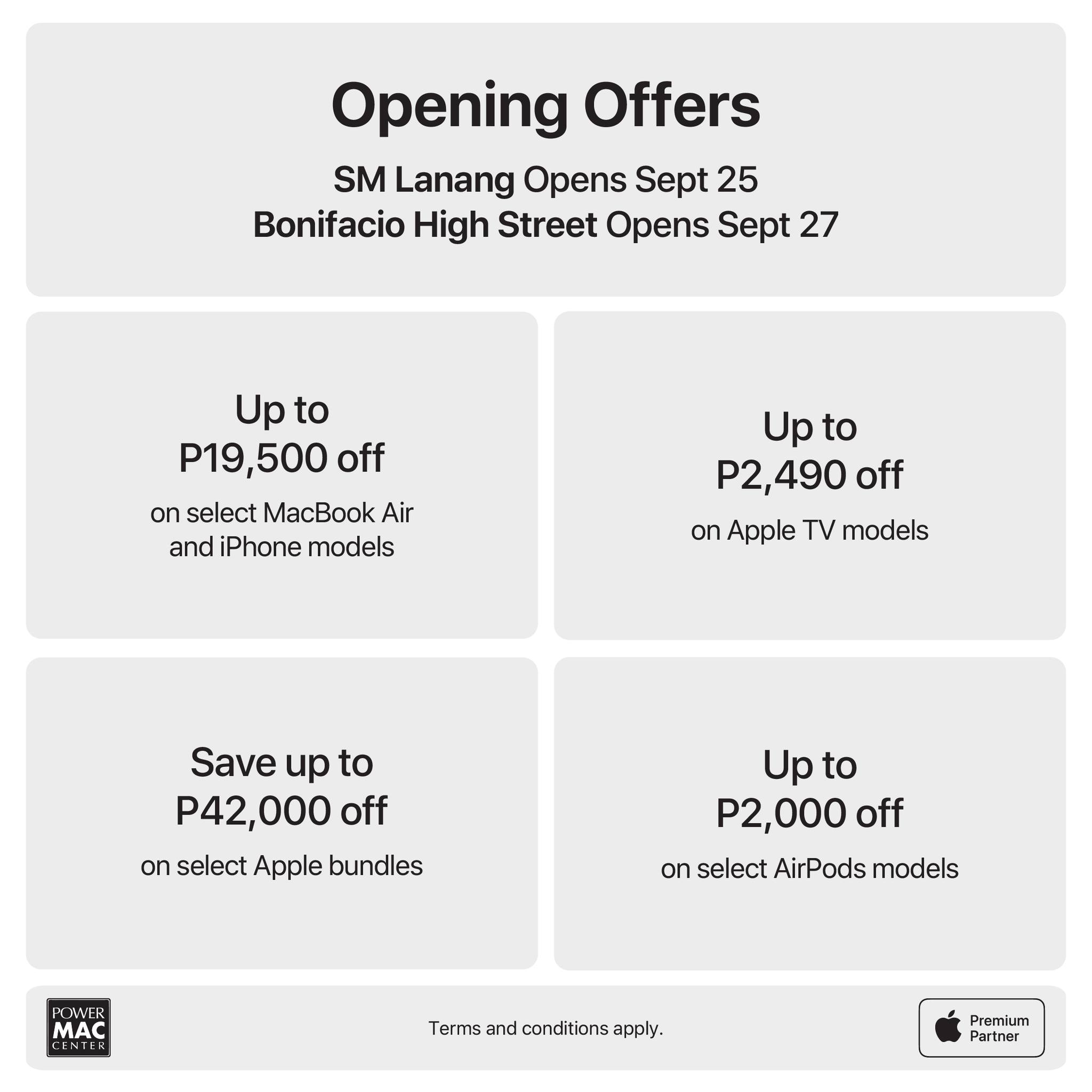 Exclusive deals for Power Mac Center SM Lanang Customers